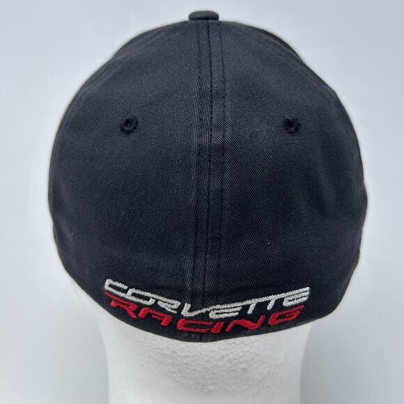 Corvette Racing Jake Hat Baseball Cap Chevrolet Skull Black Flex Fitted L Large - Picture 3 of 10